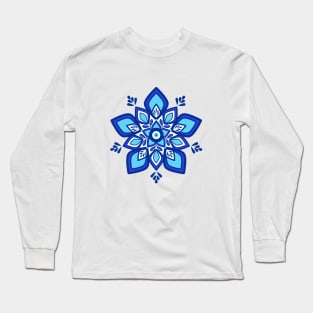 Evil Eye Mandala Blue Long Sleeve T-Shirt